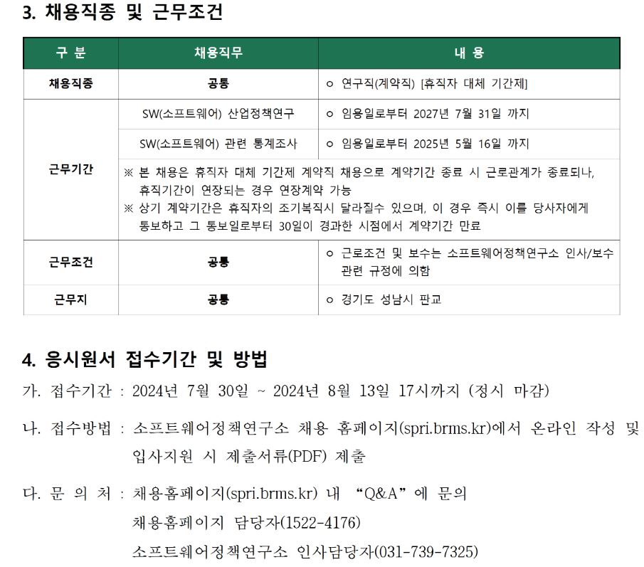 [소프트웨어정책연구소] 2024년 계약직(연구직 휴직대체) 채용 이미지(3)