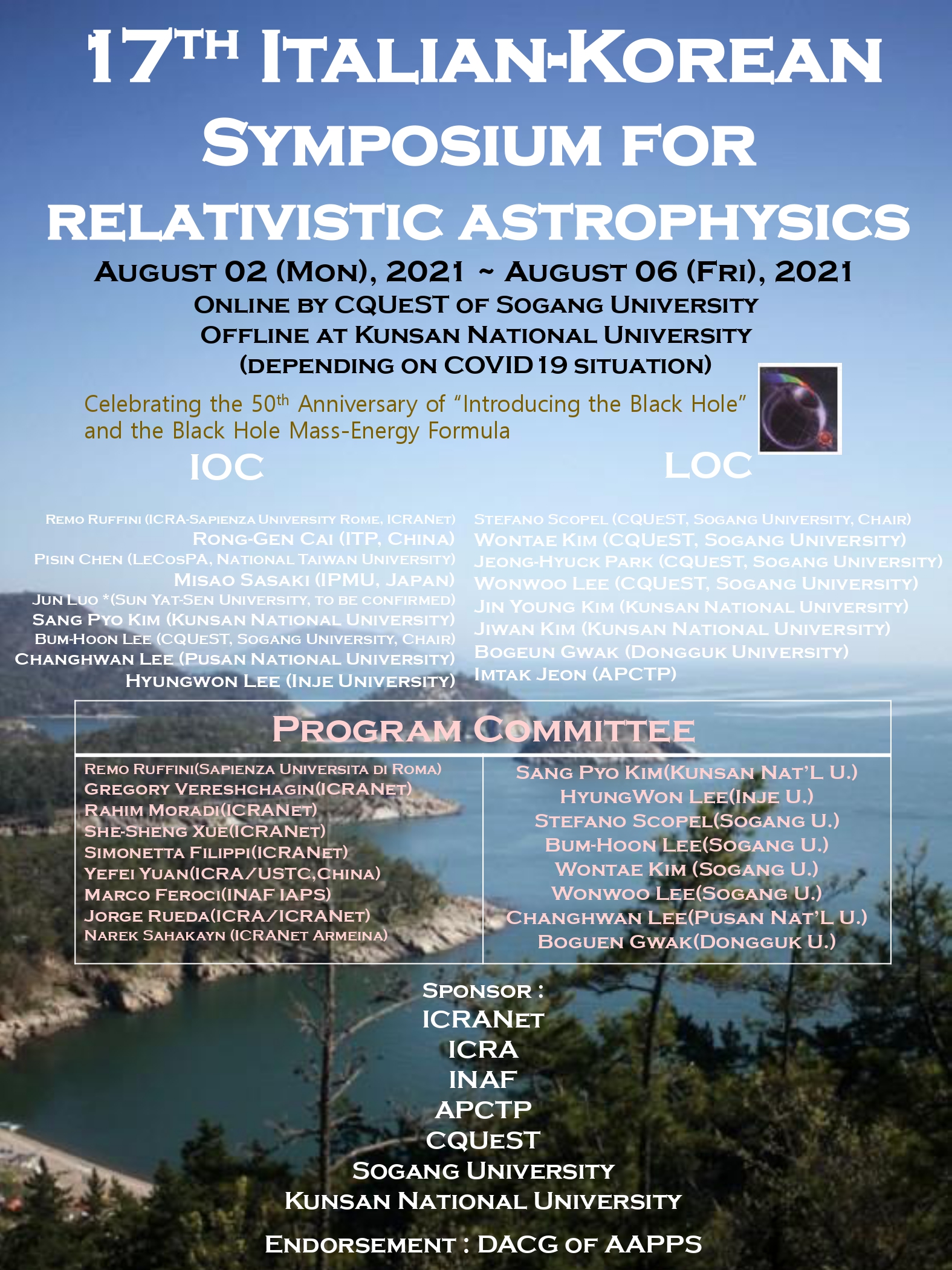 [기타] 17th ITALIAN-KOREAN SYMPOSIUM FOR RELATIVISTIC ASTROPHYSICS 이미지(1)